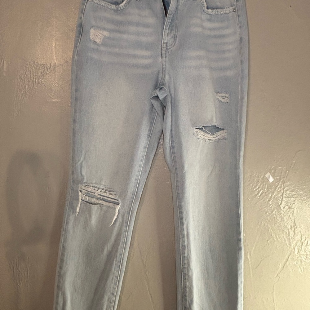 Mica Light Blue Distressed Women Jeans